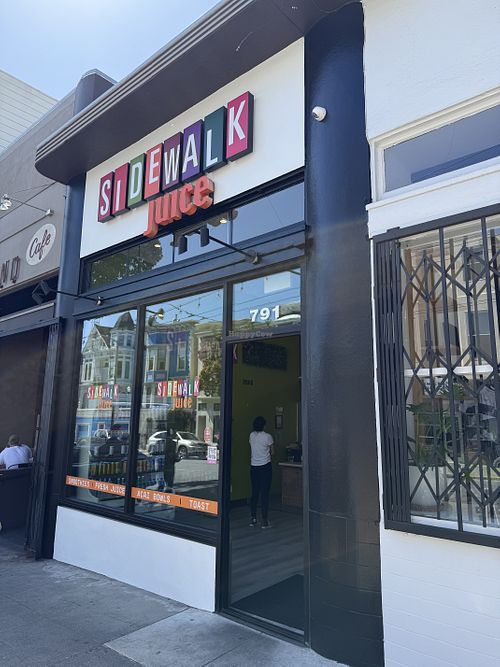 Outside  at Sidewalk Juice in San Francisco