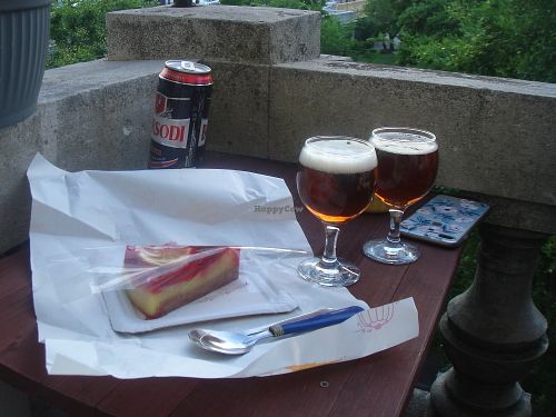 Raspberry cheesecake at Edes Elet Cukraszda in Budapest