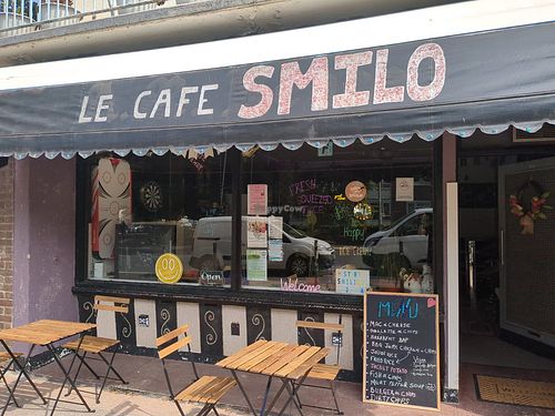 Some good vegan options available here at Le Cafe Smilo in Plymouth