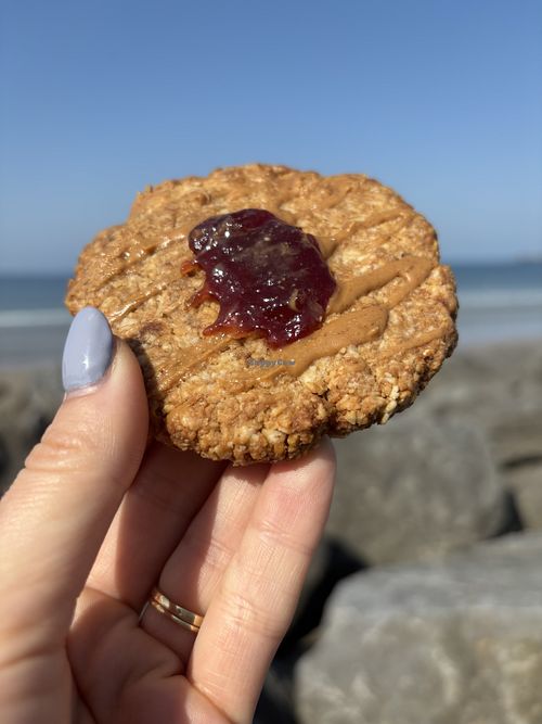 Peanut butter and jam cookie (vegan)  at Coffee Hatch in County Clare