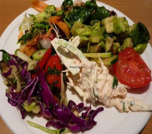 Cold buffet at 222 Vegan Cuisine in West London