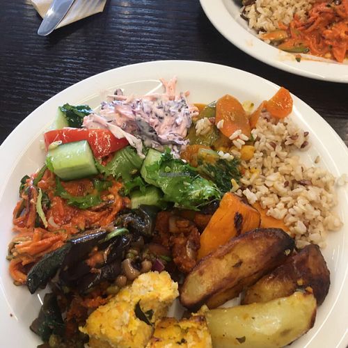 my plate at 222 Vegan Cuisine in West London