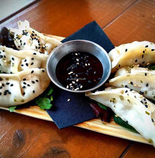 Gyozas de verduras at Mojokite in Castelldefels