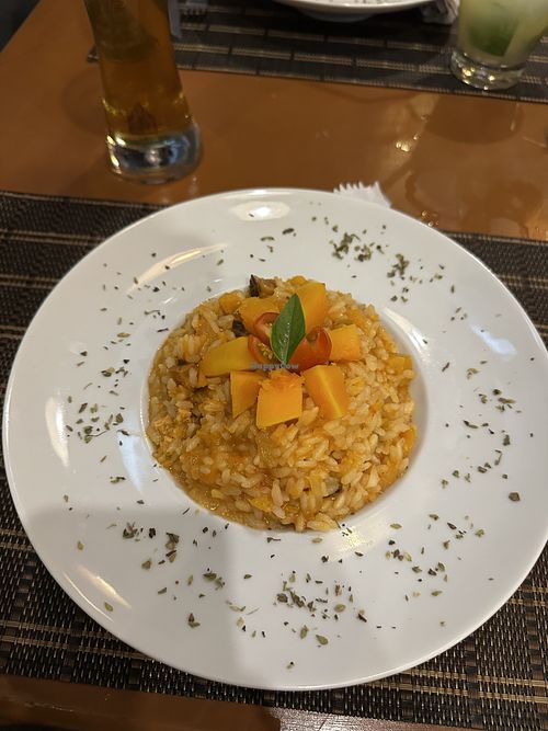 Risoto de abóbora com funghi e tofu  at Zamá in Barreirinhas