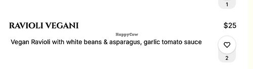 Vegan Ravioli  at Il Barone Ristorante in Newport Beach