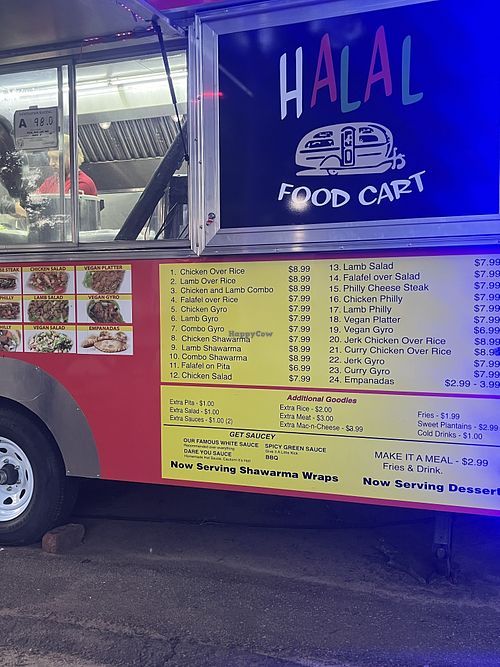 Menu  at Halal Food Cart in Cornelius