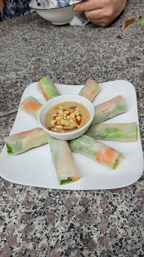 Fresh spring rolls at Quán Chay Xinh in Da Nang