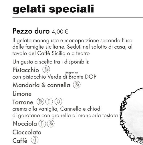 Menu, well marked with allergens  at Caffè Sicilia in Sicilia
