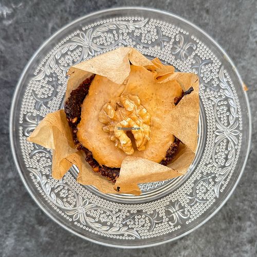 Raw vegan muffin. at Alfarroba in Lisbon