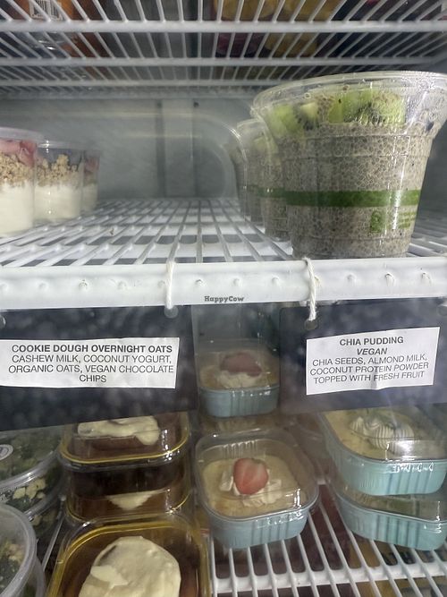 Vegan Chia Pudding, Vegan Cookie Dough Overnight Oats  at Northside Grind in St Thomas