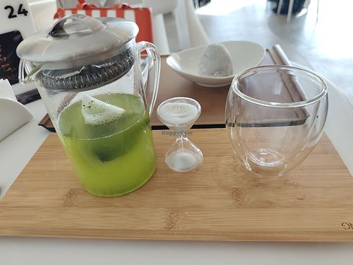 Yuzu green tea at ANKO in Abu Dhabi
