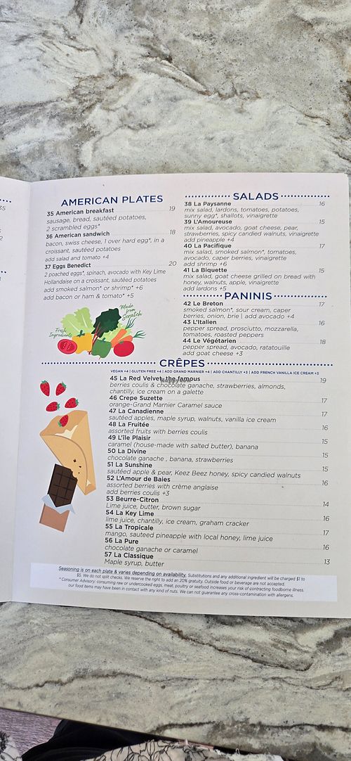  at La Creperie French Cafe in Key West