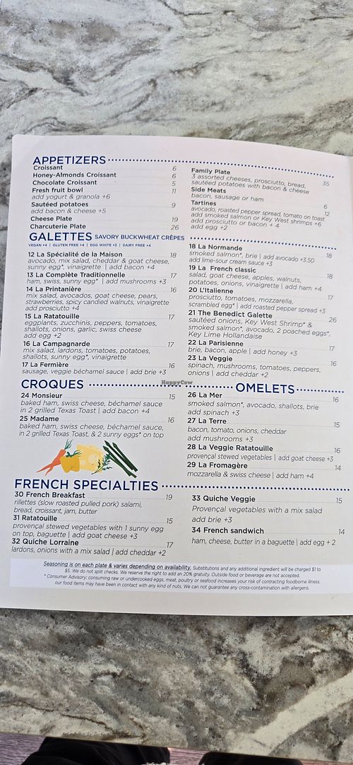  at La Creperie French Cafe in Key West