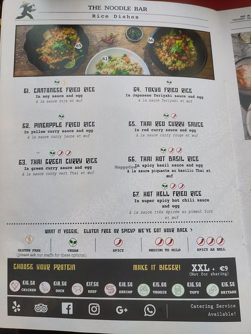 Menu page 8 at The Noodle Bar in Brussels