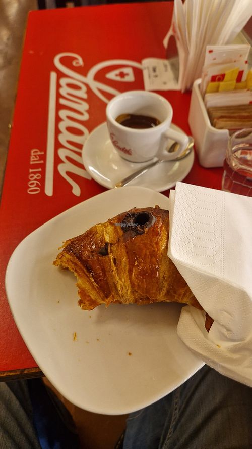 Cornetto vegano al cioccolato e caffè at Sandri Pasticceria  in Perugia