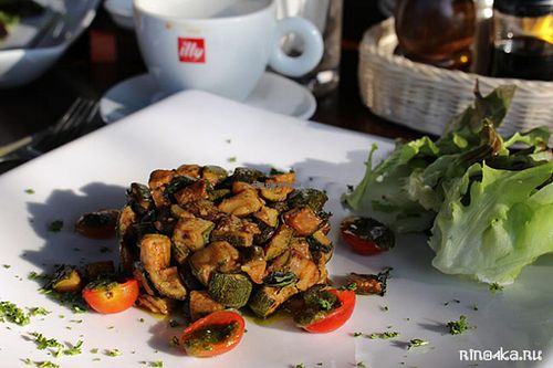 zucchini at Santosa Vegan Restaurant in Phuket