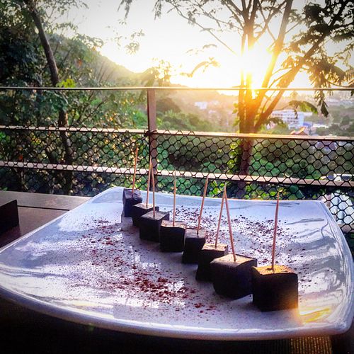 raw chocolate fudge  at Santosa Vegan Restaurant in Phuket