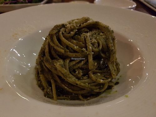 Pesto linguine  at Santosa Vegan Restaurant in Phuket