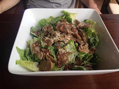 ceasar salad at Santosa Vegan Restaurant in Phuket