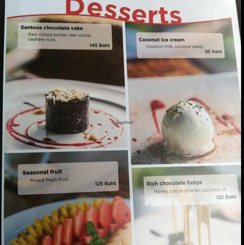 Desserts at Santosa Vegan Restaurant in Phuket