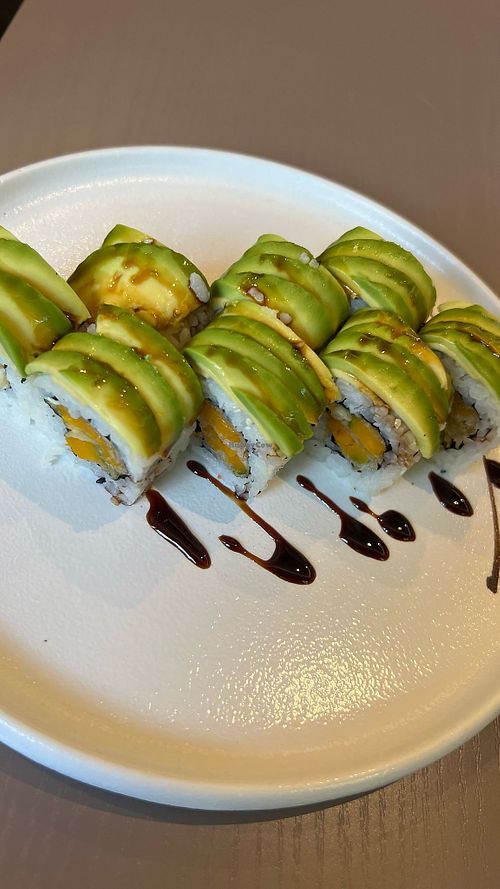 Uramaki fritto con zucca e avocado  at Bentobus in Lombardia