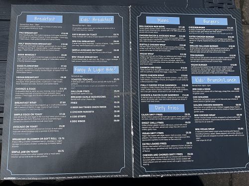 Menu June 2025  at The Pau Cafe in Stoke On Trent