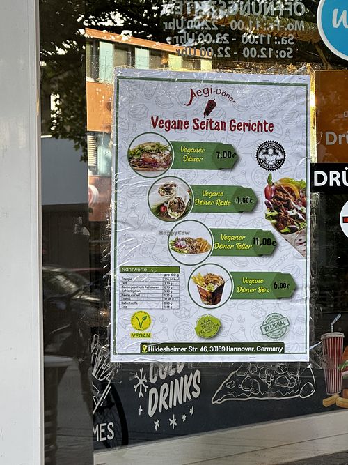 Vegan menu   at Aegi Döner in Hannover