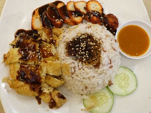 Hong Kong style BBQ pork and chicken rice at Nature Cafe - Boon Lay Way in West Singapore