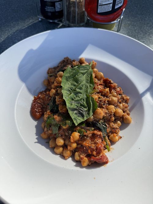 Tuscan chickpeas bowl  at The Grove Beach Bar & Grill in South Lake Tahoe