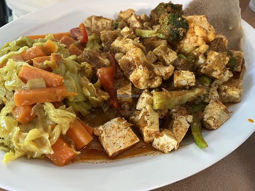   at Taffach Ethiopian Restaurant in Davis