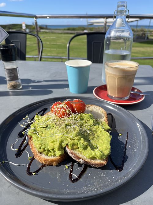 Tasty Smashed Avocado   at Towradgi Beach Eatery in Wollongong City Council