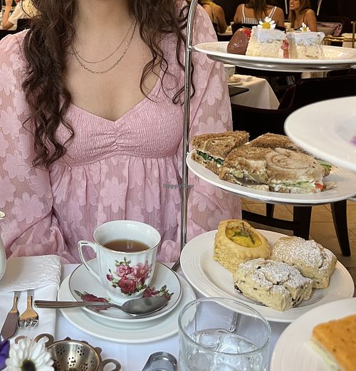 Vegan afternoon tea offering.  at Windsor Arms Hotel Tea House in Toronto