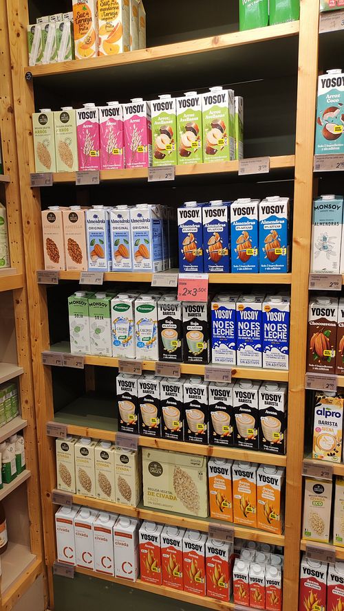 Plant milk at Ametller Origen in Catalunya