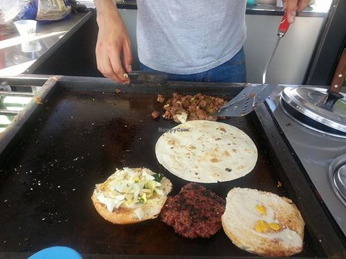 TVP burgers at La Oveja Verde in Monterrey