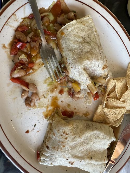 I ordered a vegetarian burrito with pinto beans  at Tony's Tacos in Heber City