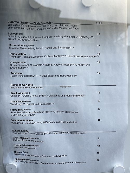 Speisekarte Juni 2025  at Schmaus & Schmunzel in Schleswig-holstein