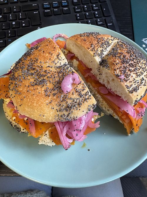 Vegan lox  at Little Bagel Co - Baldwin in Bristol