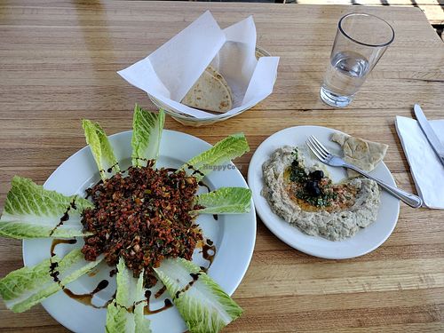 Kisir and Baba Ghanoush at Aslan's Mediterranean Grill in Chester