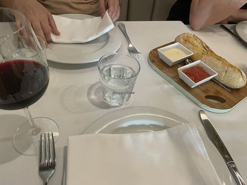 bread with olive oil  at Puerta del Mar in Valencia