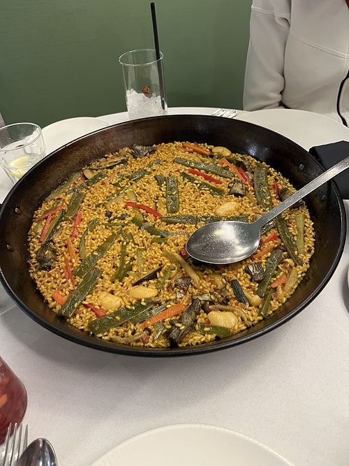 Vegan paella  at Puerta del Mar in Valencia