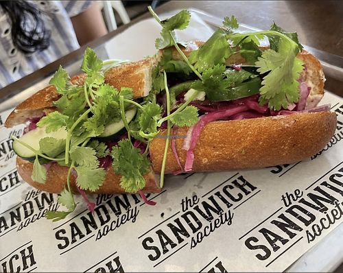 Vegan banh mi  at Sandwich Society in Santa Ana