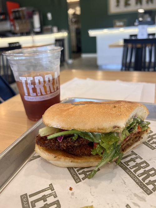 Eggplant Schnitzel - vegetarian heaven  at Terra Craft Sandwiches in Melbourne