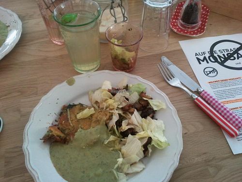 spicy pancake and green sauce at Die Zauberei in Bregenz
