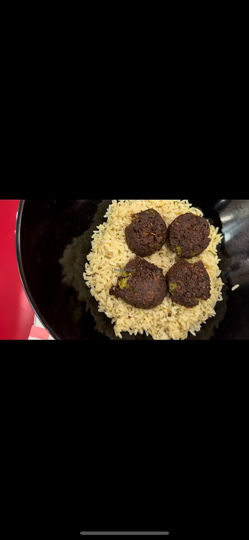 Falafel over rice  at Christy's Cafe in Congers