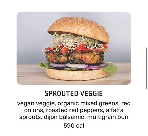 Sprouted Veggie Burger  at The Counter in Ladera Ranch