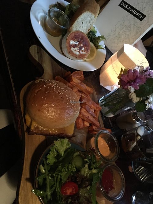 Tempeh burger  at Augustin in Vienna