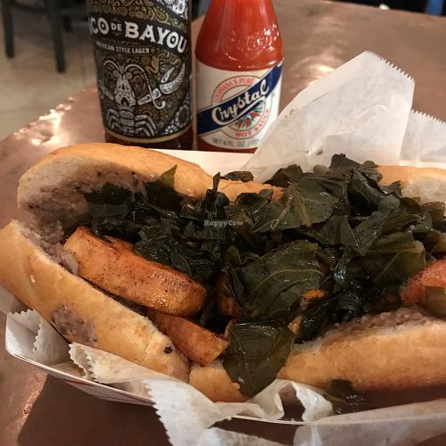 Sweet potato and kale vegan poboy  at Killer Poboys in New Orleans