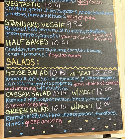 Part of Menu Board   at RGP's Flame Grilled Wraps in Durango