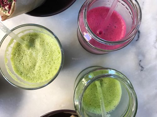 Delicious juices  at Fruits and Friends Juicebar in Boras