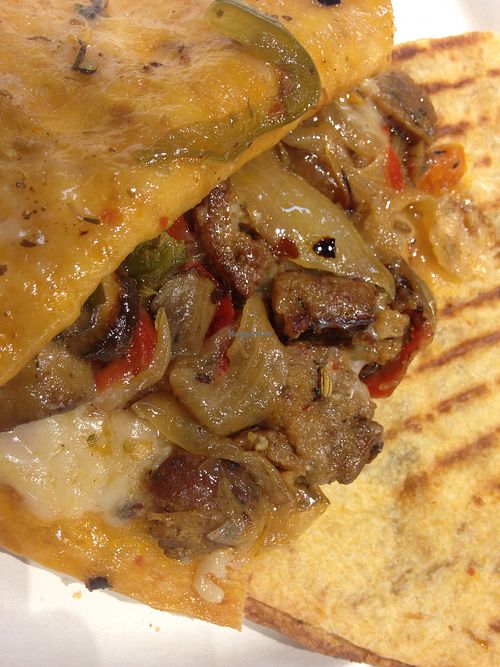Inside the quesadilla  at Mother Earth Storehouse in Kingston